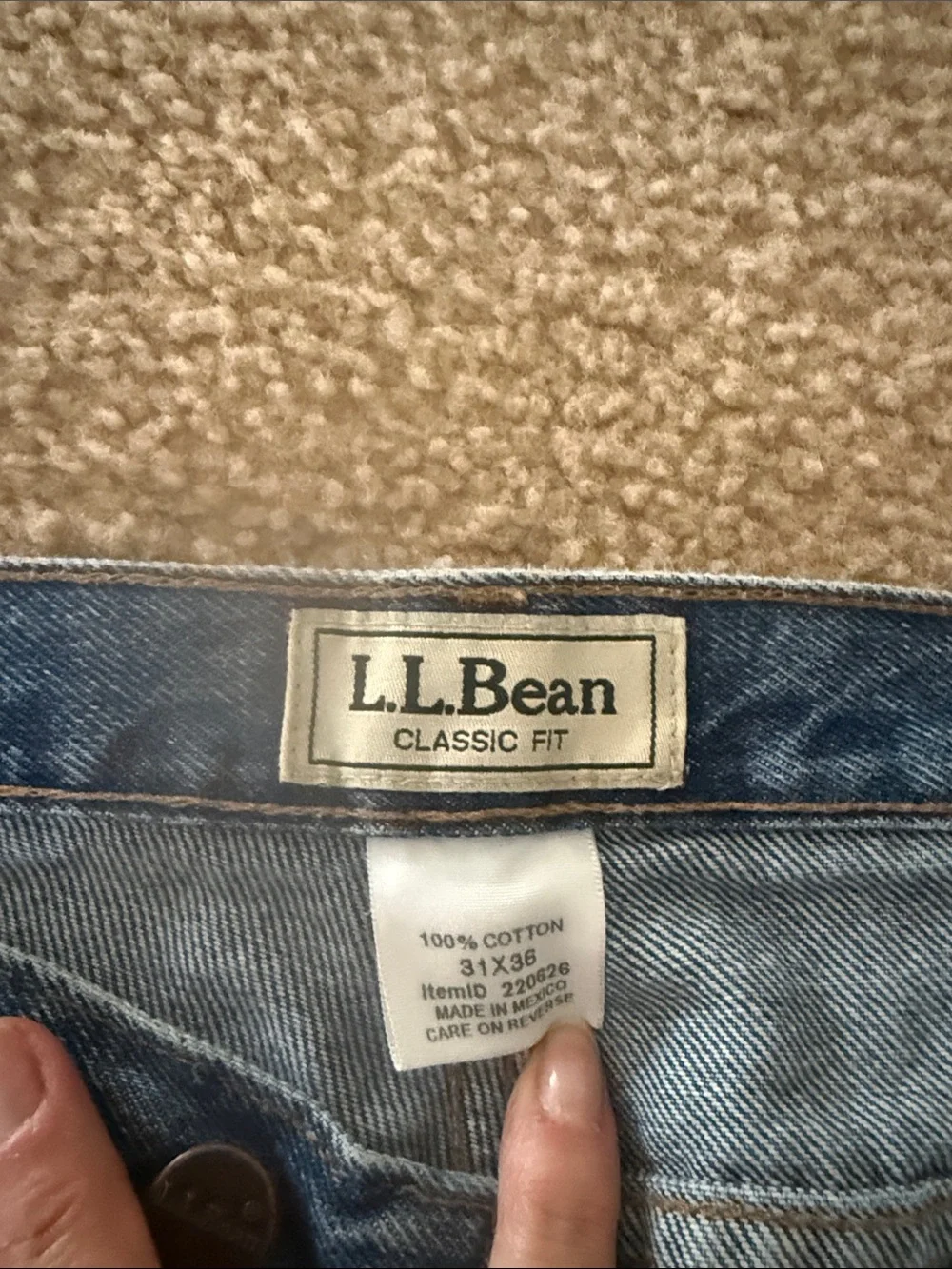 L.L. Bean Men's Dark Blue Straight Jeans